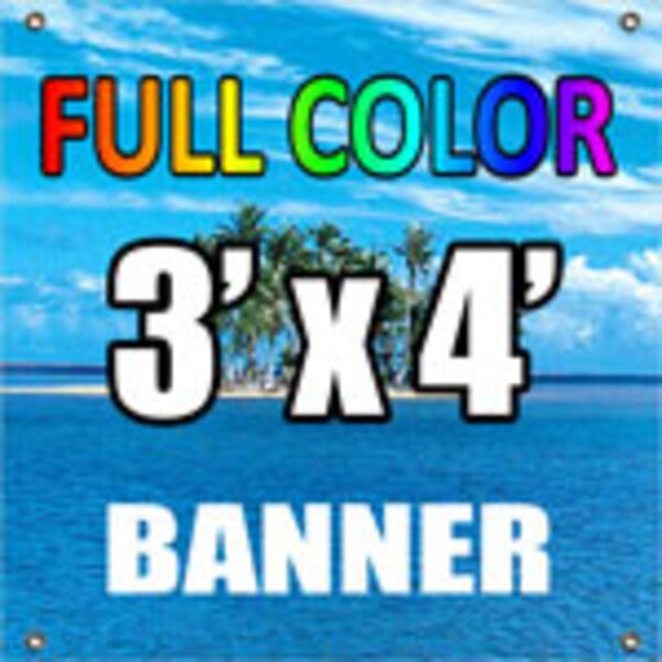 3'x4' Full Color Vinyl Banner (13oz.) Thumbnail