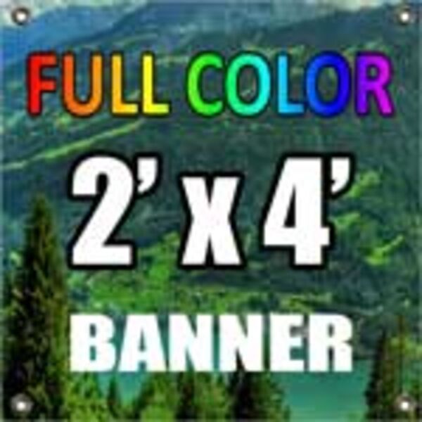 2' x 4' Full Color Vinyl Banner (13oz.) Thumbnail