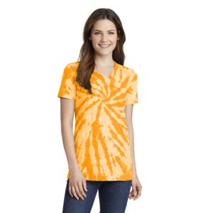 Ladies Essential Tie Dye V Neck Tee Thumbnail